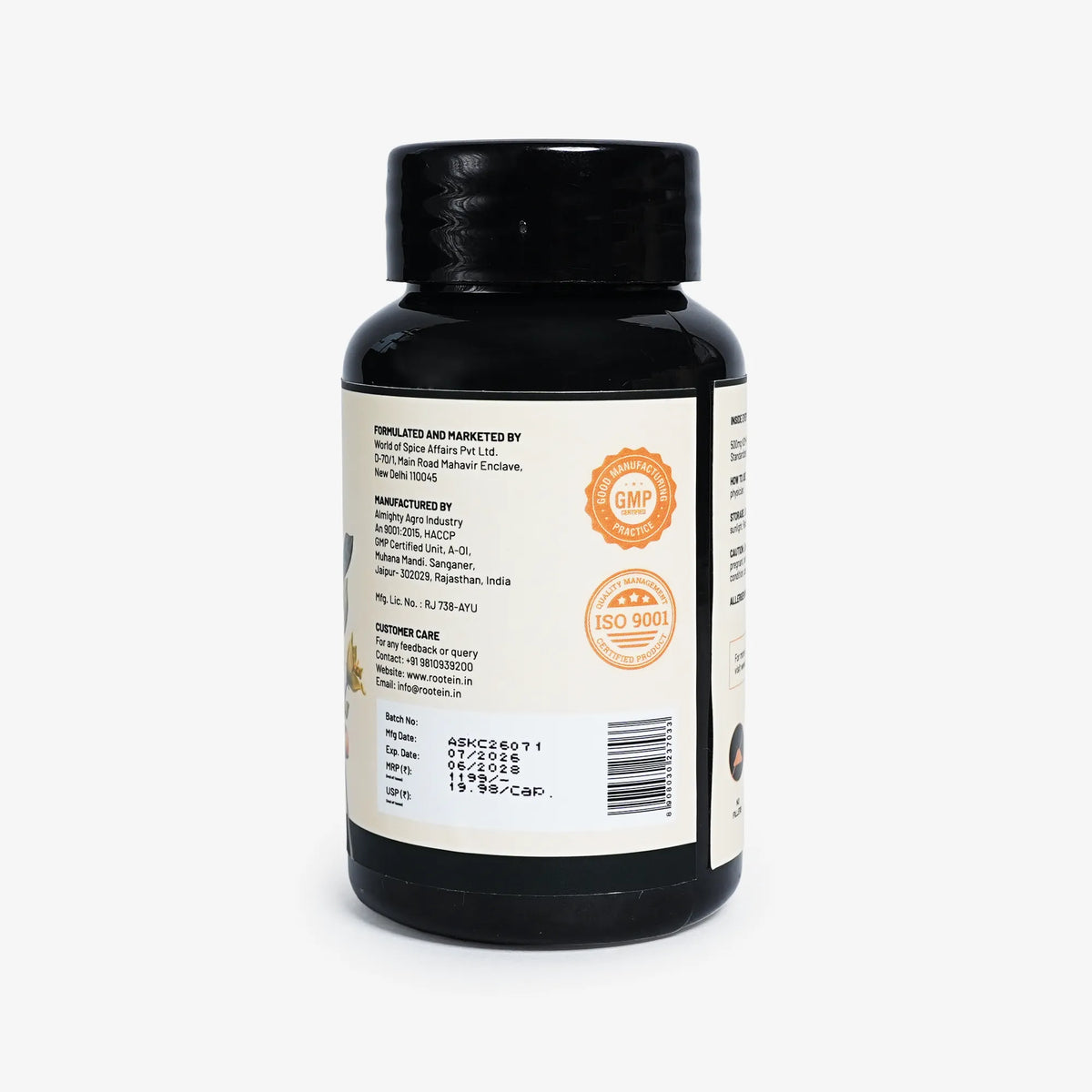 Rootein KSM-66 Ashwagandha Capsules